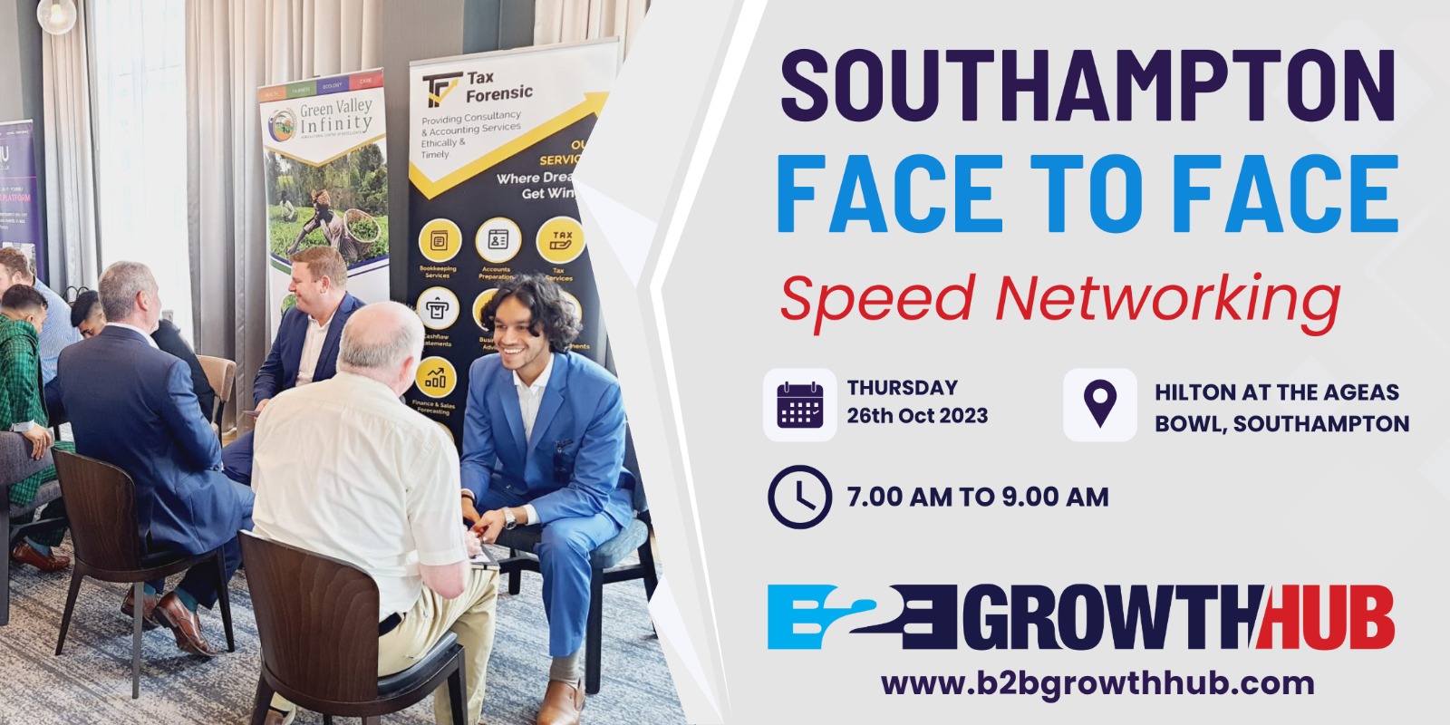Face 2 Face Speed Networking Event Southampton 26th October 2023