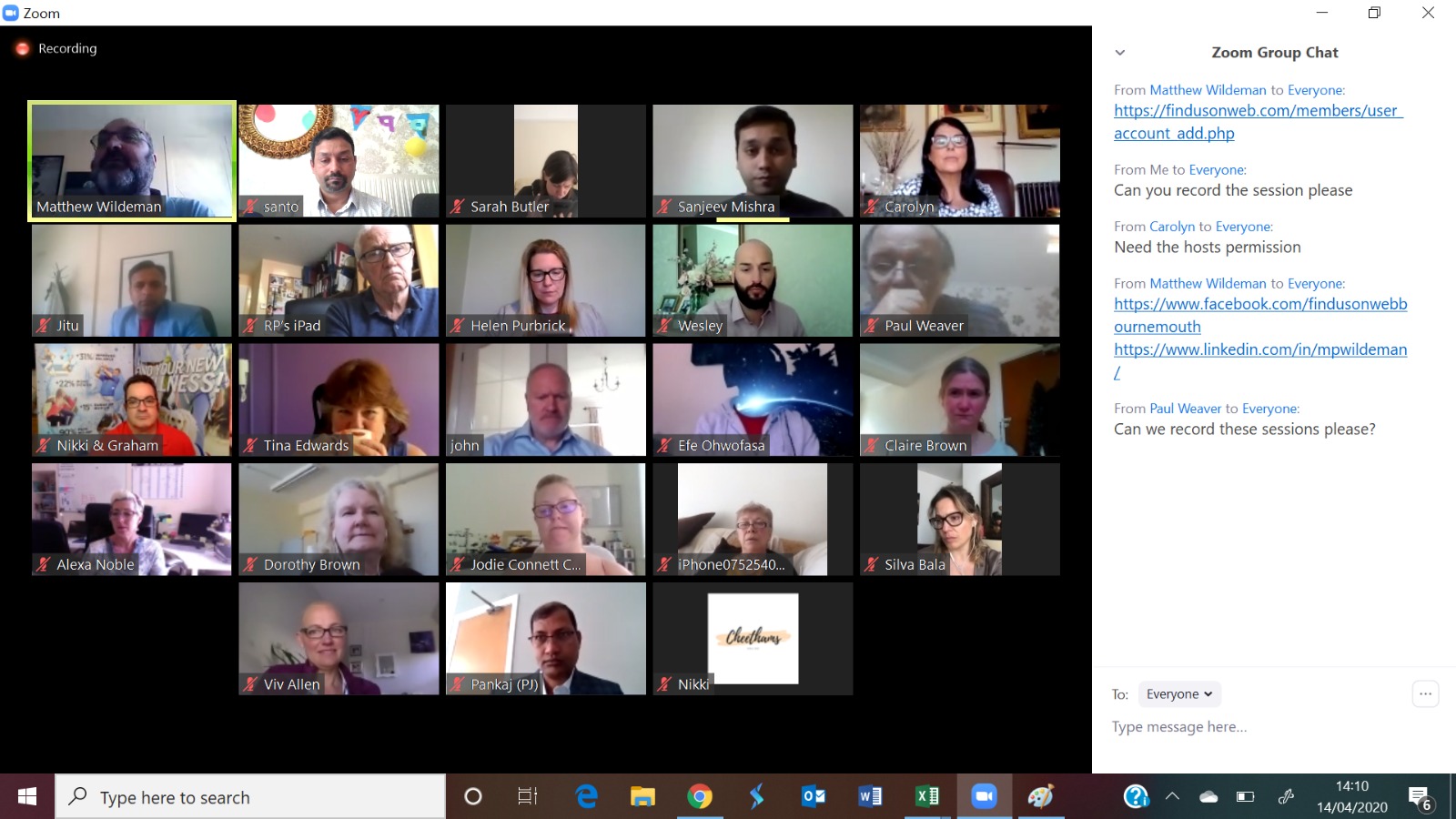 FUOW Bournemouth Virtual Networking 22nd June @ 2pm